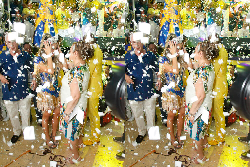 Lexa comemora coroação na Unidos da Tijuca