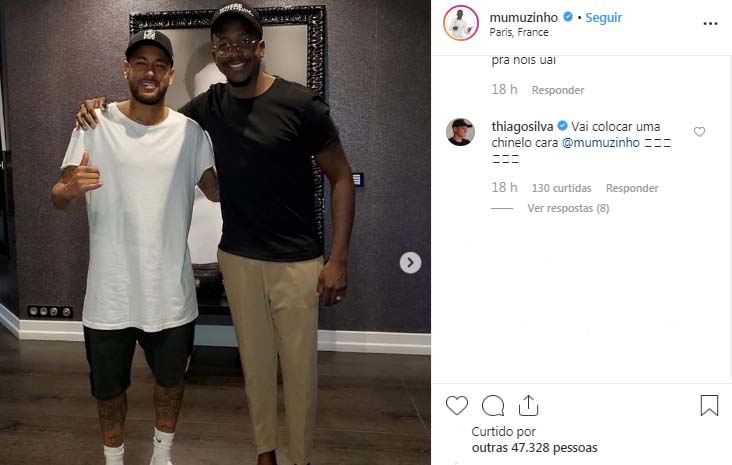 Mumuzinho com Neymar Jr. em paris