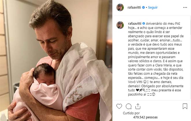 Rafael Vitti faz linda homenagem ao pai, João Vitti