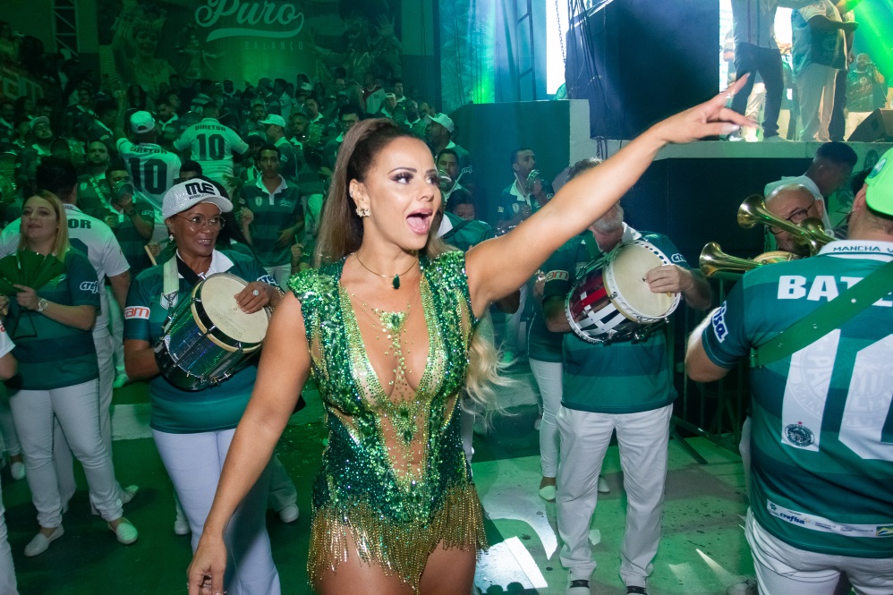 Viviane Araújo esteve em São Paulo para a festa da Mancha Verde