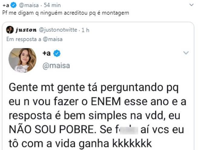 Maisa Silva se pronuncia após ser alvo de fake news