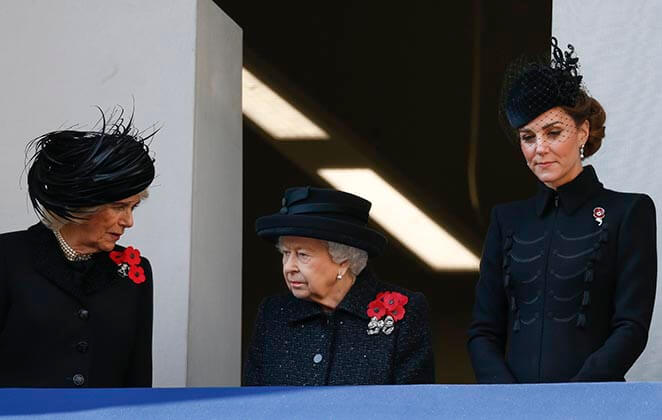 Camilla Parker Bowles, Rainha Elizabeth e Kate Middleton