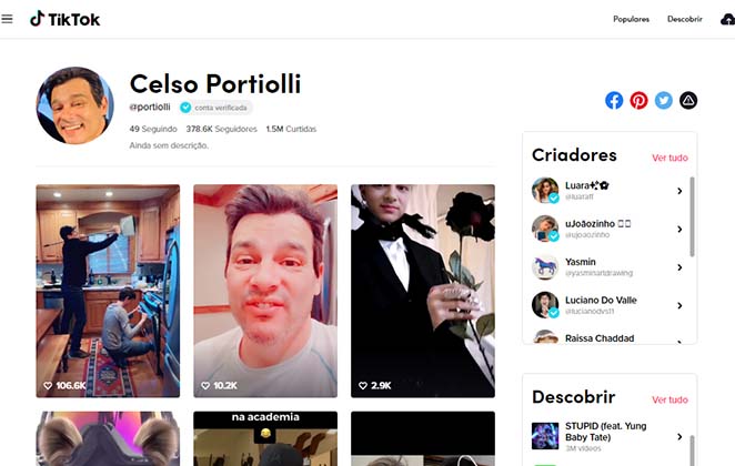 Celso Portiolli exibe o seu lado mais brincalhão na internet