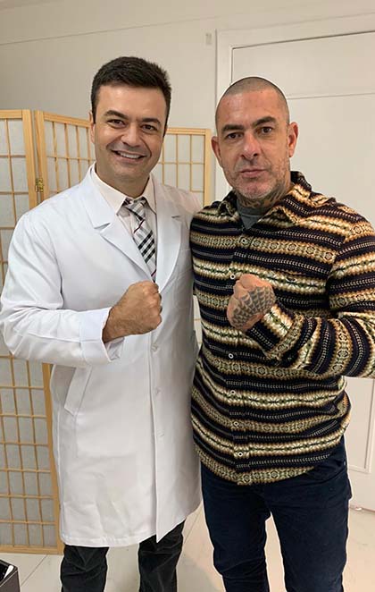 O doutor João Marcelo Branco e o chef Henrique Fogaça