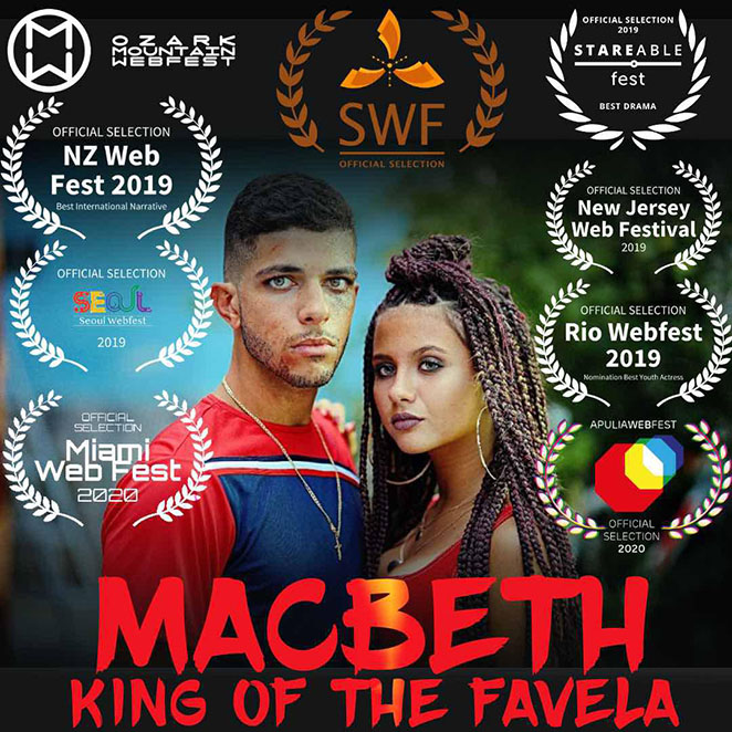 A websérie Macbeth, o Rei do Morro, foi nomeada para o Apulin Webfest