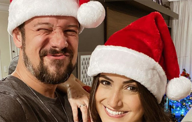 O casal passou o Natal juntinho 