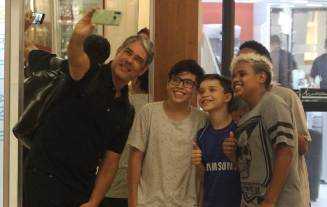 Bonner tirou a própria selfie com os meninos 