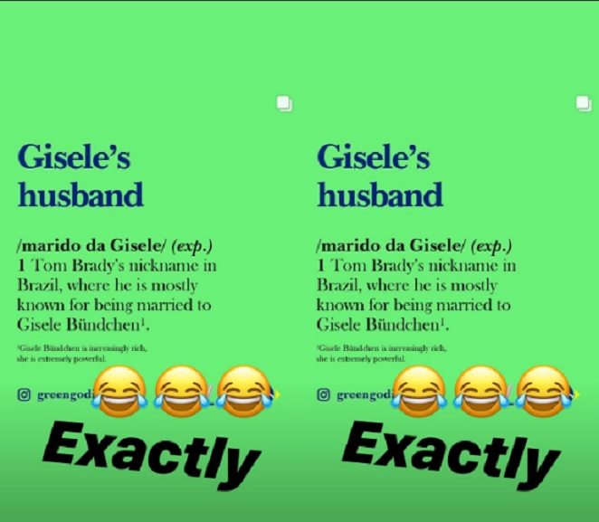 Tom Brady se divertiu com meme sobre seu casamento com Gisele Bündchen