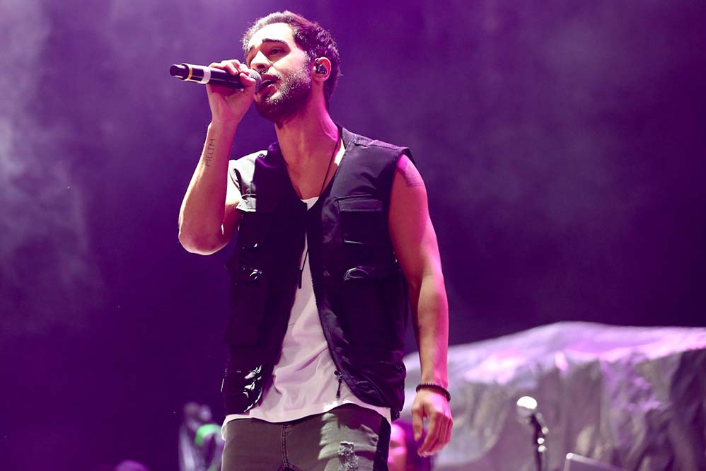 Rodrigo Melim se apresentou ao lado dos irmão antes de deixar o palco para o Maroon 5