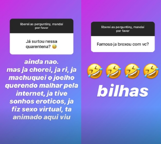 Luana Piovani respondeu perguntas dos fãs nas redes sociais
