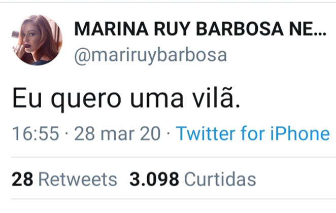 Marina Ruy Barbosa quer viver uma vilã