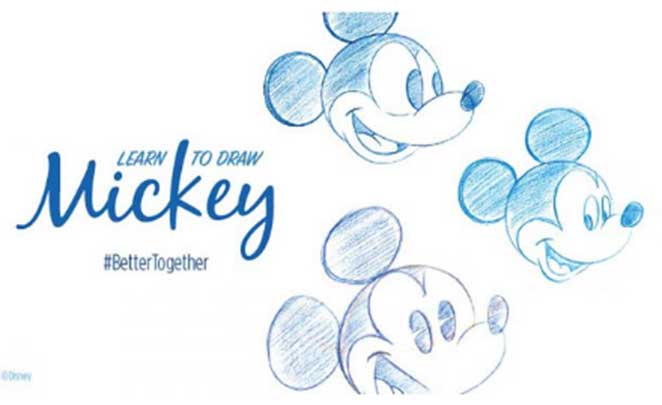 Funcionários da Disney ensinam a desenhar Mickey Mouse