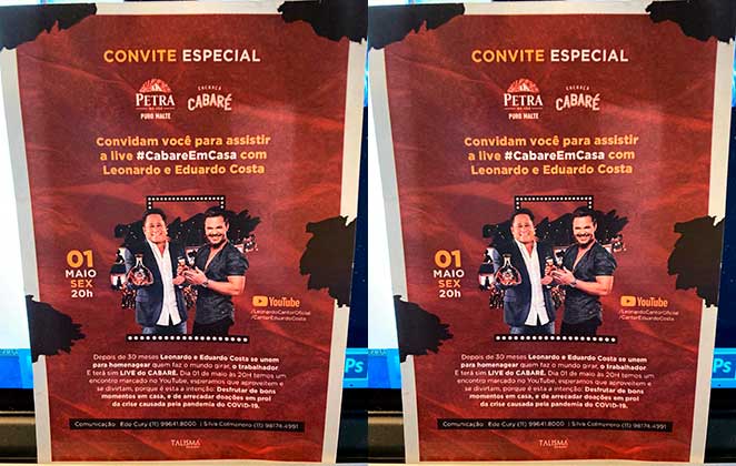 Leonardo e Eduardo Costa anunciam live #CabareEmCasa
