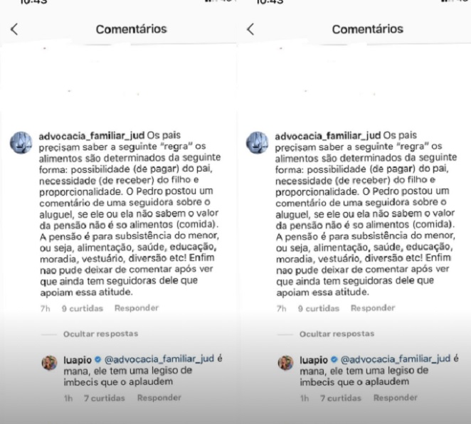 Nas redes sociais, Luana Piovani chama fãs de Pedro Scooby de imbecis