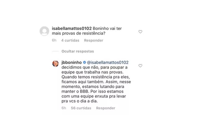 Boninho conversou com seguidores no Twitter