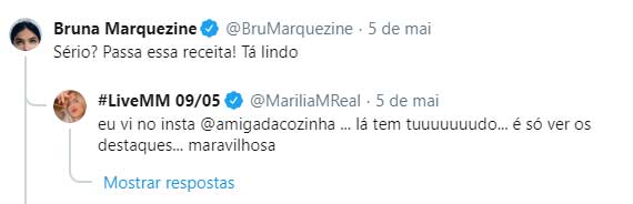 Bruna Marquezine elogia bolo fit de Marília Mendonça