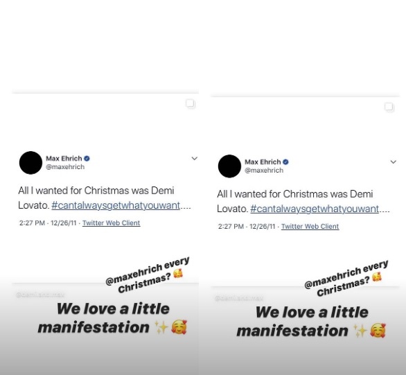 Demi Lovato compartilha post antigo de namorado nas redes sociais