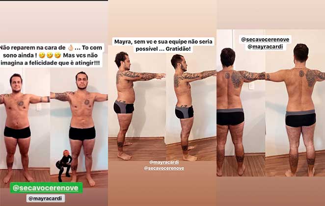 Thammy Miranda mostra antes e depois de emagrecer dez quilos após dieta restritiva de Mayra Cardi