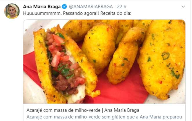 Ana Maria Braga deu uma dica de receita de acarajé