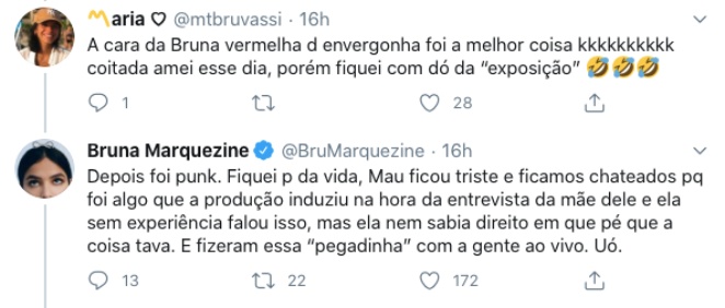 Bruna Marquezine criticou produção do programa Mais Você por expor seu relacionamento