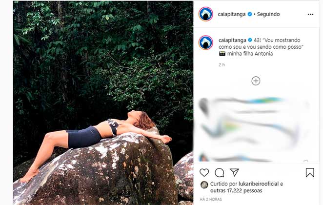 Camila Pitanga postou foto de biquíni no Instagram para comemorar chegada dos 43 anos