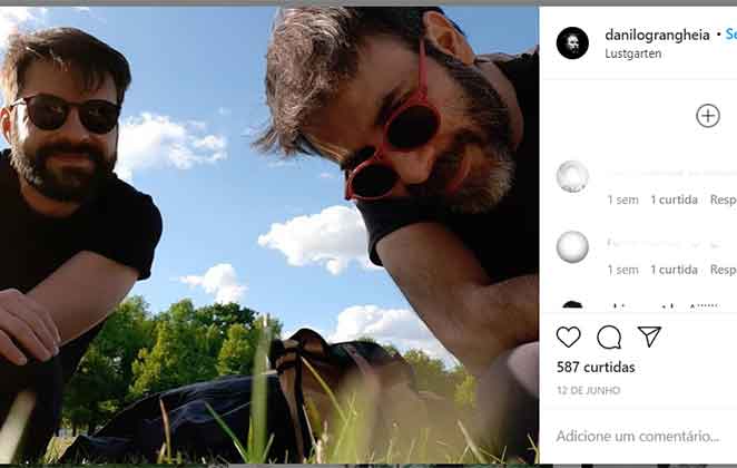 Danilo Grangheia mostra seu parceiro em foto no Instagram