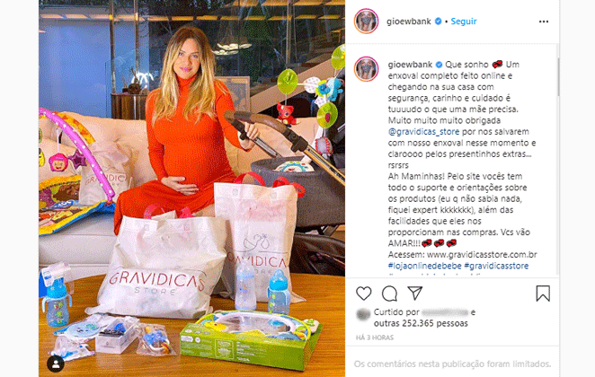 Giovanna Ewbank compartilha mais alguns itens para o bebê que espera com Bruno Gagliasso