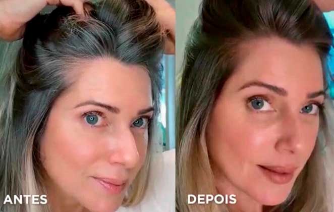 Veja o antes e depois de Letícia Spiller pintar seus fios brancos sozinha com Imédia Excellence da L’Oréal Paris