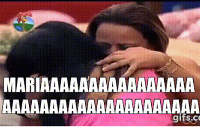 Viviane Araújo chorando por Gretchen