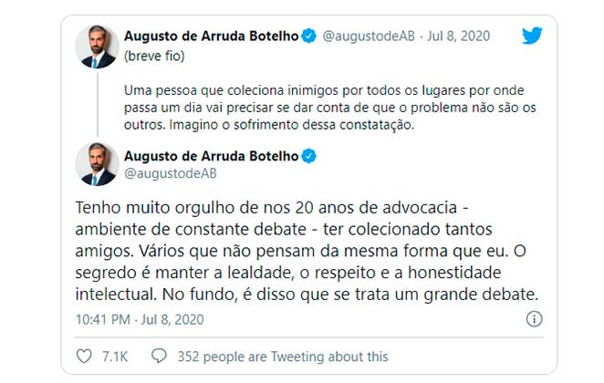 Augusto Botelho mandou indireta para Caio Copolla no Twitter após O Grande Debate na CNN Brasil