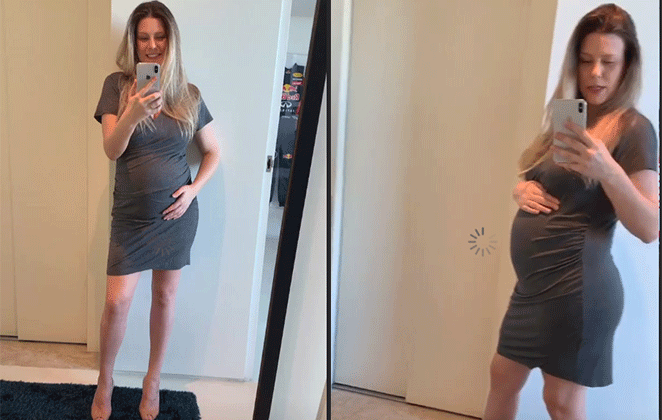 Daiana Garbin exibe sua linda barriga de gravidez em seu stories