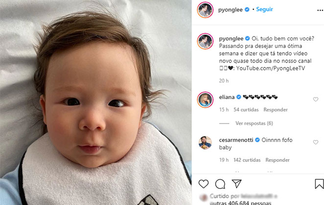 Baby Jake é pura lindeza nas redes sociais @pyonglee