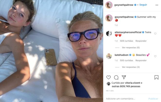 Gwyneth Paltrow e a filha surpreendem com semelhança
