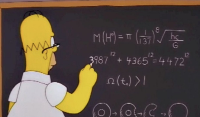 Homer Simpson quase acertou a equação da partícula de Deus