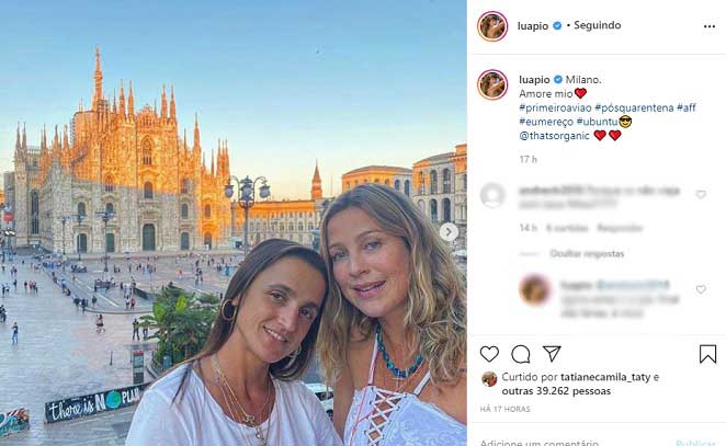 Luana Piovani curte viagem para a Itália com amiga