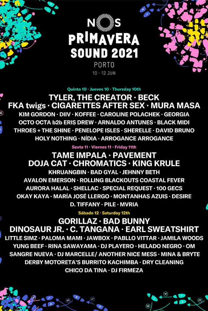 Artistas confirmados no Festival Nos Primavera Sound 2021