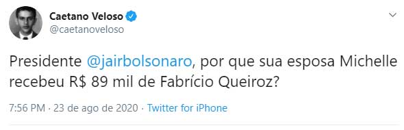 Caetano Veloso questiona Bolsonaro