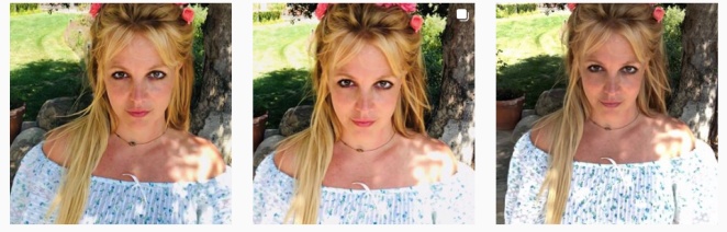 As três últimas fotos de Britney Spears no Instagram são praticamente iguais