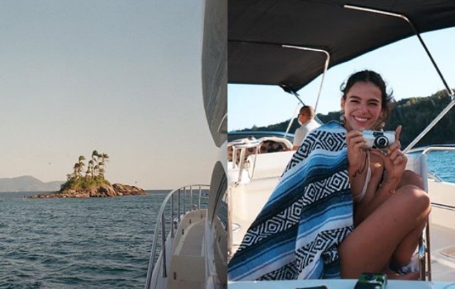 Bruna Marquezine compartilhou cliques tirados durante passeio de barco