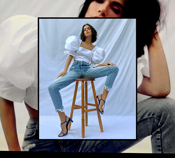 Bruna Marquezine posa de calça jeans para ensaio da Colcci