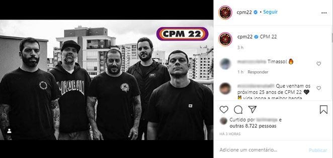 A banda CPM 22 anuncia sua nova formação