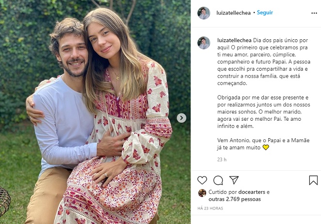 Esposa de Jayme Matarazzo revela o nome do primeiro filho do casal