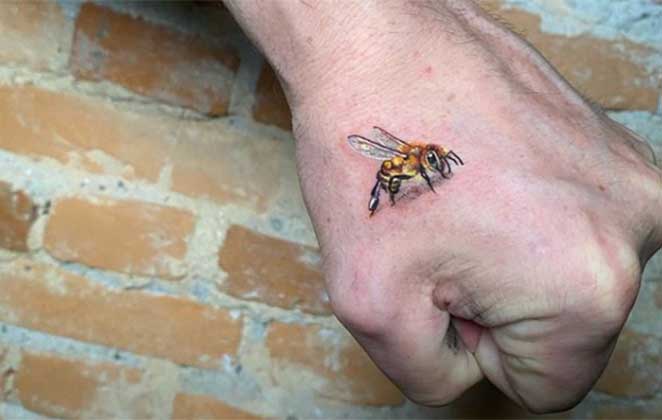 Padre Fabio de Melo fez uma tatuagem de abelha