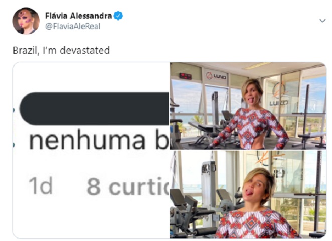 Flávia Alessandra debocha de críticas ao seu corpo