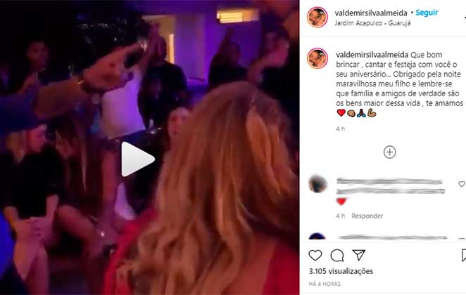 Rafaella Santos foi flagrada conversando em vídeo da festa de aniversário de Gabigol