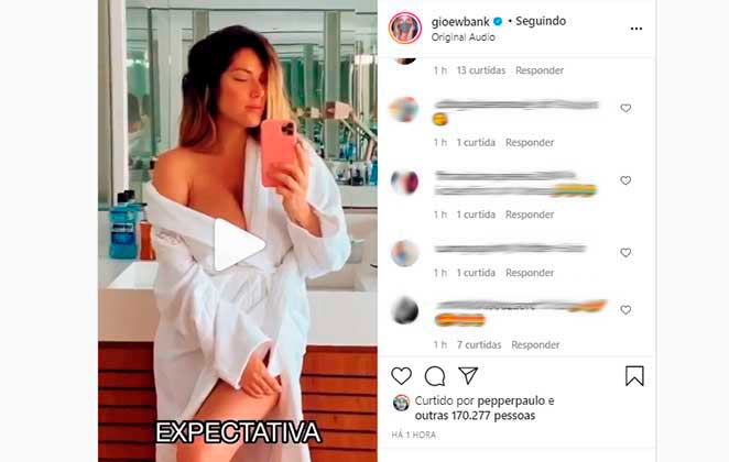 Giovanna Ewbank compartilhou seu primeiro Reels no Instagram