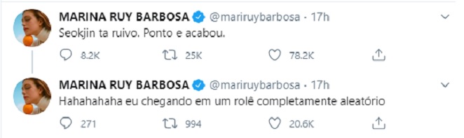Marina Ruy Barbosa encerra polêmica envolvendo membro do BTS