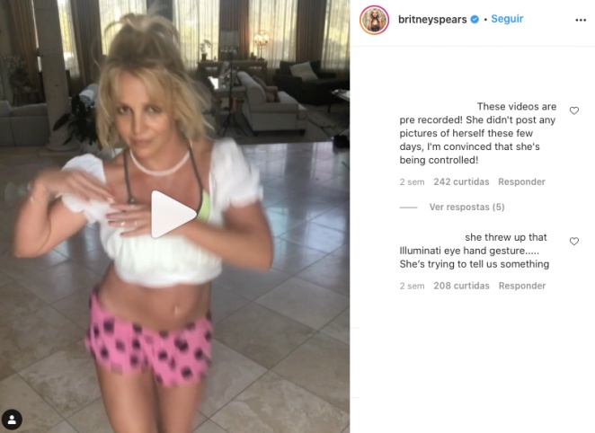 Fãs alegam que Britney Spears está sendo controlada, ou envolvida com Illuminati