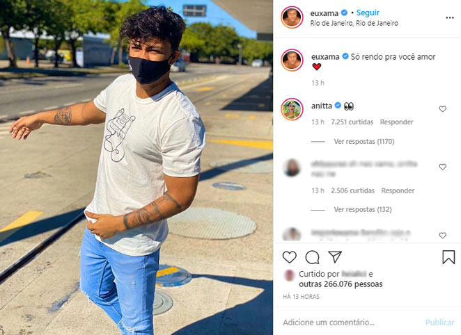 Anitta deixa comentário em foto de rapper e galera aponta novo affair