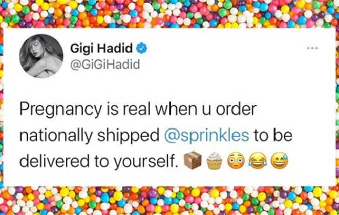 Gigi Hadid tem desejos de comer brownies